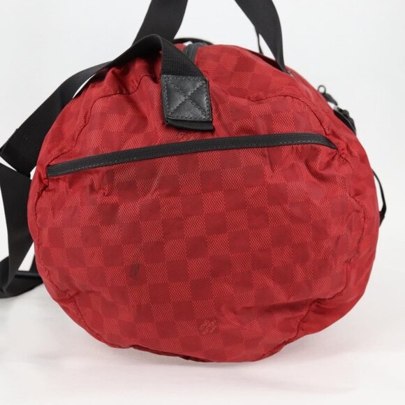 LOUIS VUITTON Damier Aventure Plat Ktical Boston Bag Red N23208 LV Auth 132525V - Picture 5 of 16